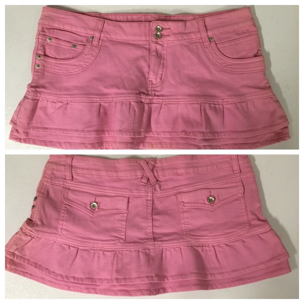 Cute Stretchy Mini Pink Skirt 14b